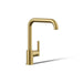 KOHLER K-7507 Purist Single-handle kitchen sink faucet, vibrant brushed moderne brass