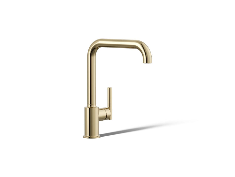 KOHLER K-7507 Purist Single-handle kitchen sink faucet, vibrant french gold