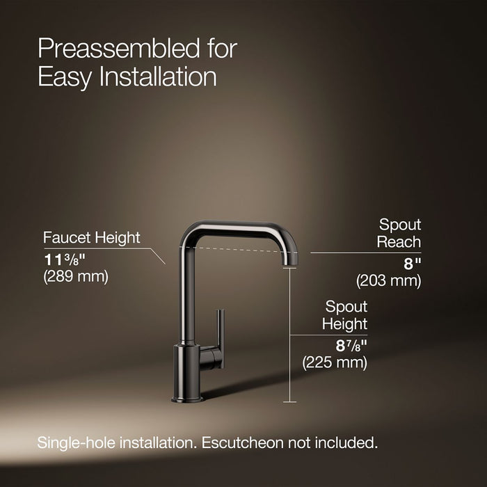 KOHLER K-7507 Purist Single-handle kitchen sink faucet