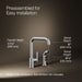 KOHLER K-7508 Purist Single-handle kitchen sink faucet with side sprayer, polished chrome - view 5