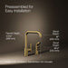 KOHLER K-7508 Purist Single-handle kitchen sink faucet with side sprayer, vibrant brushed moderne brass - view 5
