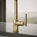 KOHLER K-7508 Purist Single-handle kitchen sink faucet with side sprayer, vibrant french gold - view 4
