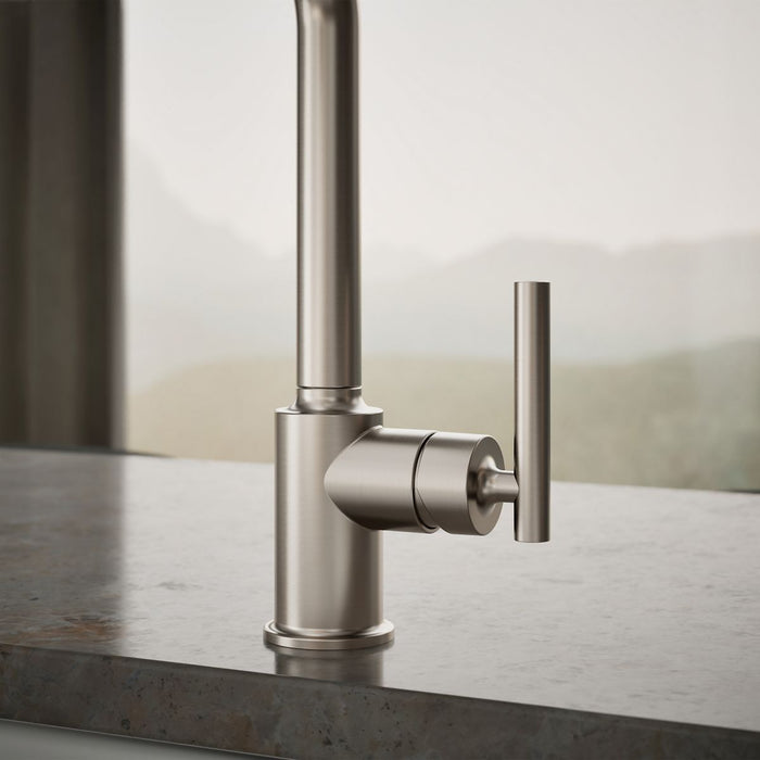 KOHLER K-7508 Purist Single-handle kitchen sink faucet with side sprayer