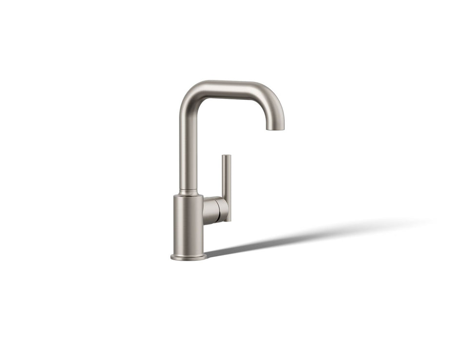 KOHLER K-7509 Purist Single-handle bar sink faucet, vibrant stainless