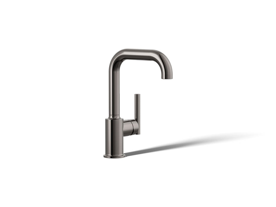KOHLER K-7509 Purist Single-handle bar sink faucet, vibrant titanium