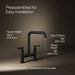 KOHLER K-7547-4 Purist Two-hole bridge kitchen sink faucet, matte black - view 2