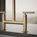 KOHLER K-7547-4 Purist Two-hole bridge kitchen sink faucet, vibrant brushed bronze - view 2