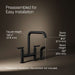 KOHLER K-7548-4 Purist Two-hole bridge kitchen sink faucet with side sprayer, matte black - view 5