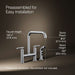 KOHLER K-7548-4 Purist Two-hole bridge kitchen sink faucet with side sprayer, polished chrome - view 2
