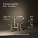 KOHLER K-7548-4 Purist Two-hole bridge kitchen sink faucet with side sprayer, vibrant french gold - view 5