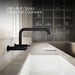 KOHLER K-7549-4 Purist Two-hole wall-mount bridge kitchen sink faucet, matte black - view 5