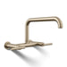 KOHLER K-7549-4 Purist Two-hole wall-mount bridge kitchen sink faucet, vibrant brushed bronze - view 3