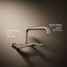 KOHLER K-7549-4 Purist Two-hole wall-mount bridge kitchen sink faucet, vibrant brushed bronze - view 4
