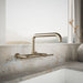 KOHLER K-7549-4 Purist Two-hole wall-mount bridge kitchen sink faucet, vibrant brushed bronze - view 5
