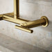 KOHLER K-7549-4 Purist Two-hole wall-mount bridge kitchen sink faucet, vibrant brushed moderne brass - view 3
