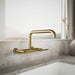 KOHLER K-7549-4 Purist Two-hole wall-mount bridge kitchen sink faucet, vibrant brushed moderne brass - view 5