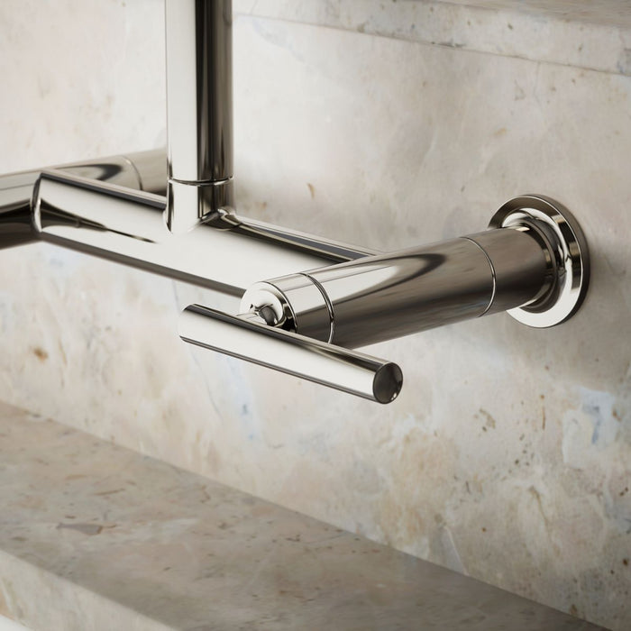 KOHLER K-7549-4 Purist Two-hole wall-mount bridge kitchen sink faucet