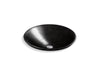 KOHLER K-75748-FP2 Sartorial Paisley Carillon 17-1/2" round drop-in bathroom sink, no overflow, black sartorial paisley