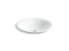 KOHLER K-75748-HD1 Sartorial Herringbone Carillon 17-1/2" round drop-in bathroom sink, no overflow, white sartorial...