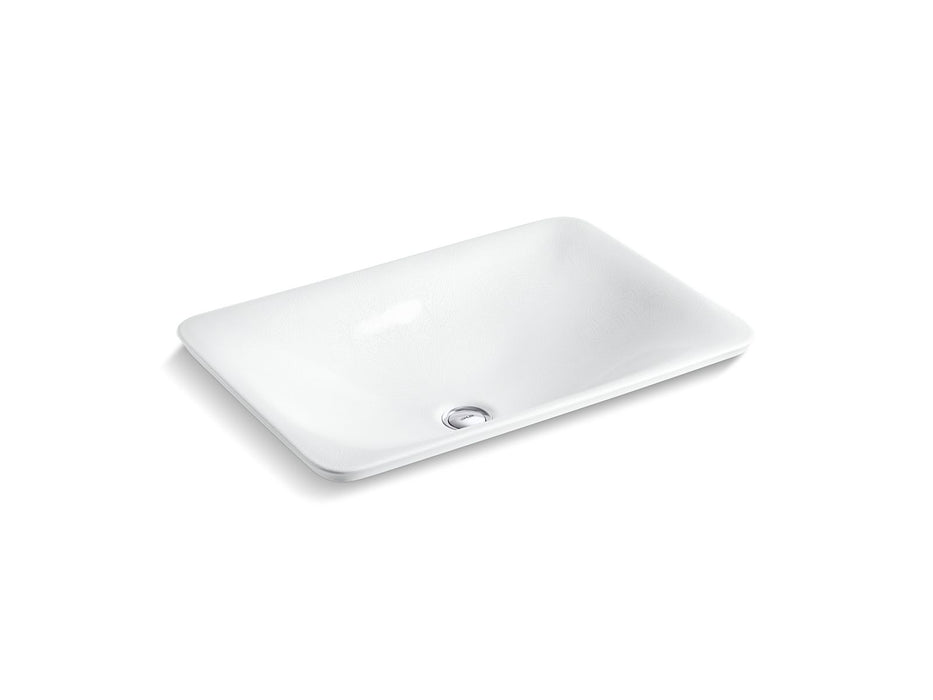 KOHLER K-75749-FP1 Sartorial Paisley Carillon 21" rectangular drop-in bathroom sink, no overflow
