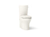 KOHLER K-75790-RA Persuade Curv Two-piece Elongated Toilet with Skirted Trapway, Dual-flush, Biscuit - 3/4 view of product