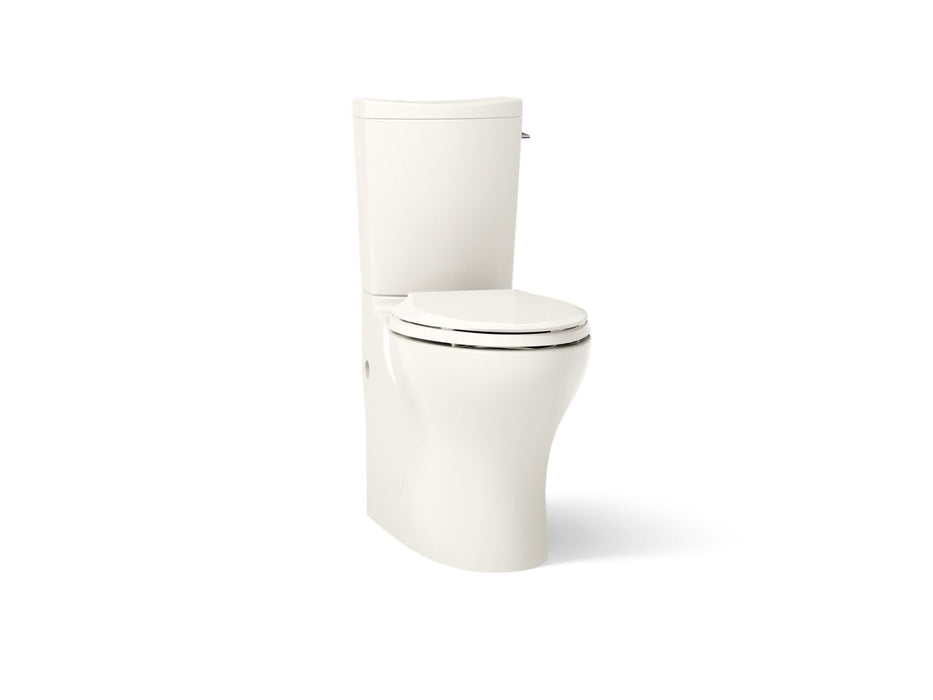 KOHLER K-75790-RA Persuade Curv Two-piece Elongated Toilet with Skirted Trapway, Dual-flush, Biscuit - 3/4 view of product
