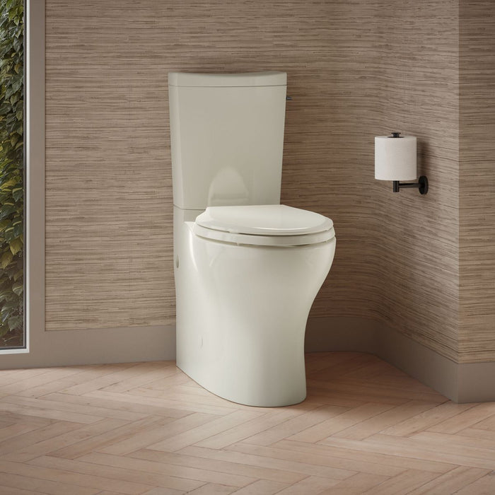 KOHLER K-75790-RA Persuade Curv Two-piece Elongated Toilet with Skirted Trapway, Dual-flush, Biscuit - image focused on singl