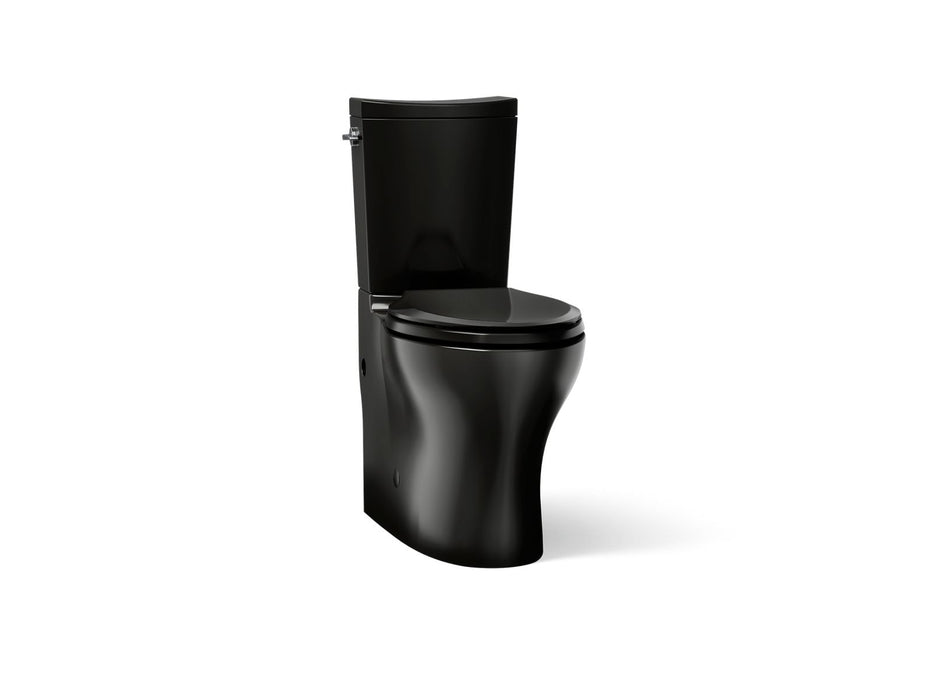 KOHLER K-75790 Persuade Two-piece elongated toilet with skirted trapway, dual-flush, black black