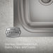 KOHLER K-75791-2PC All-In-One 33" top-/undermount double-bowl kitchen sink, stainless steel - view 3