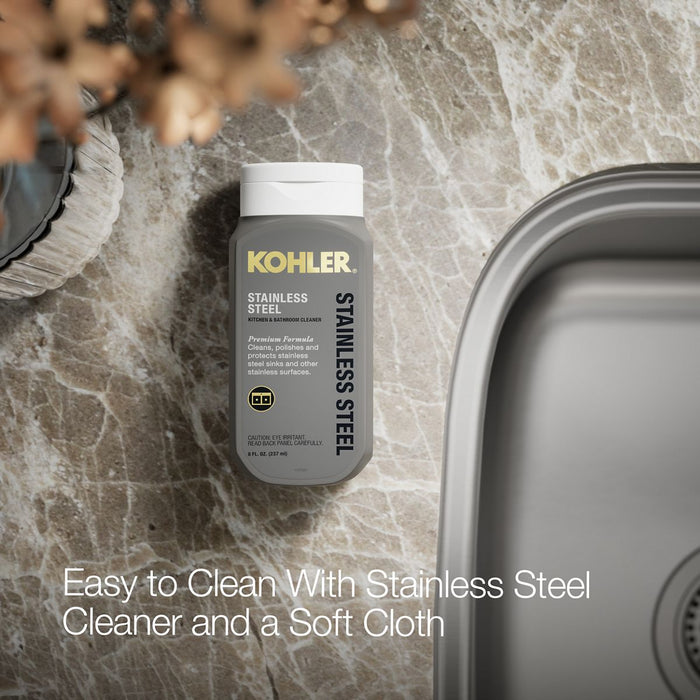 KOHLER K-75791-3 Verse 33" top-/undermount double-bowl kitchen sink, stainless steel - view 5