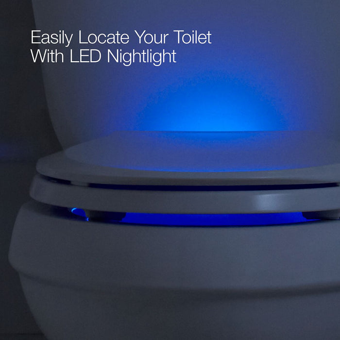 KOHLER K-75796-RL Cachet Nightlight ReadyLatch Quiet-Close elongated toilet seat