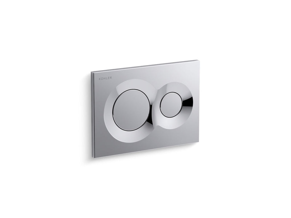 KOHLER K-75890 Lynk Flush actuator plate for 2"x 4" in-wall tank and carrier system, polished chrome