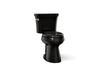 KOHLER K-76301 Highline ComForteeight Two-piece elongated 1.28 gpf chair height toilet, black black