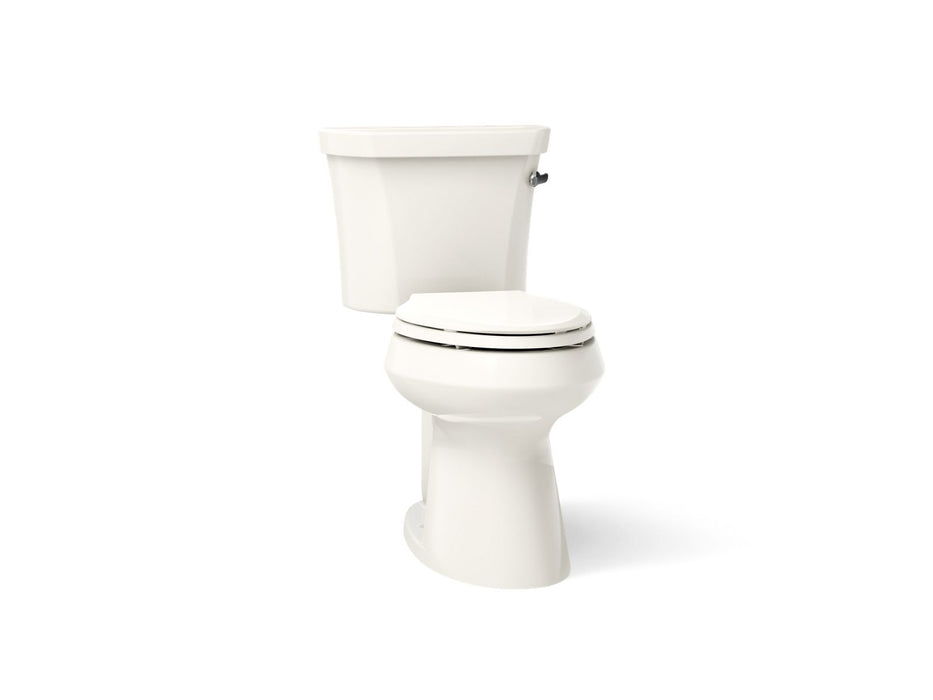 KOHLER K-76301-RA Highline ComForteeight Two-piece elongated 1.28 gpf chair height toilet with right-hand trip lever, biscuit
