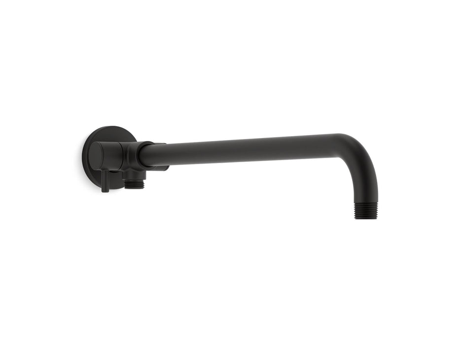 KOHLER K-76332 Wall-mount rainhead arm with 3-way diverter, matte black