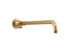 KOHLER K-76332 Wall-mount rainhead arm with 3-way diverter, vibrant brushed moderne brass