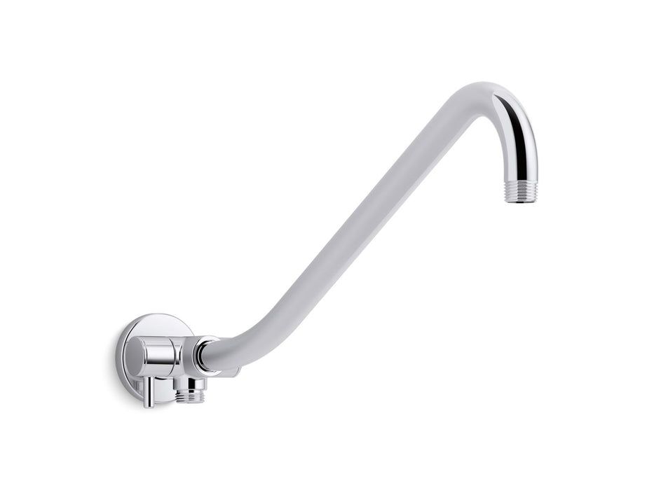 KOHLER K-76336 Gooseneck Rainhead arm with 3-way diverter, polished chrome
