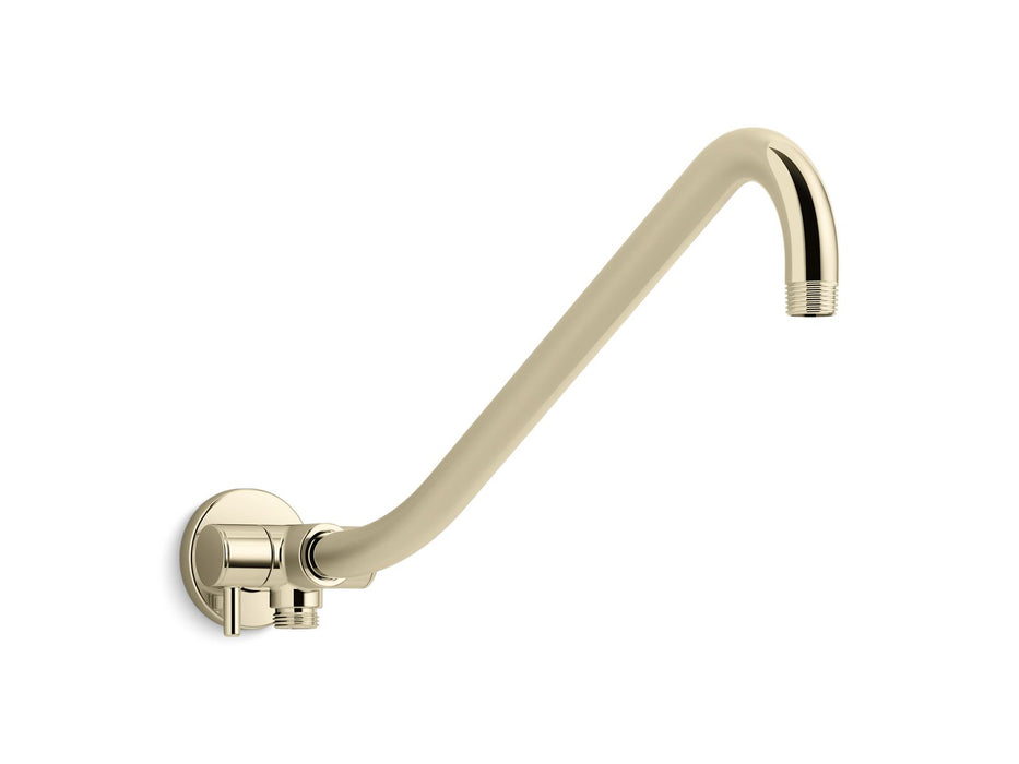 KOHLER K-76336 Gooseneck Rainhead arm with 3-way diverter, vibrant french gold