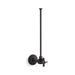 KOHLER K-7637 3/8" NPT angle supply with stop and annealed vertical tube, matte black