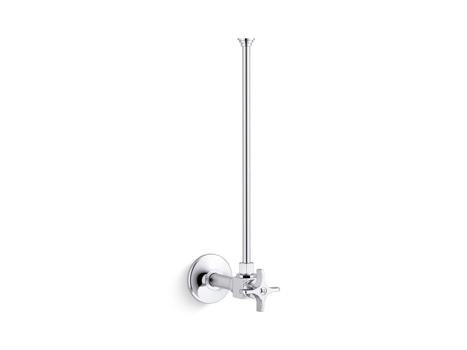 KOHLER K-7637 3/8" NPT angle supply with stop and annealed vertical tube, polished chrome