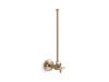 KOHLER K-7637 3/8" NPT angle supply with stop and annealed vertical tube, vibrant brushed bronze