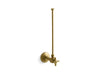 KOHLER K-7637 3/8" NPT angle supply with stop and annealed vertical tube, vibrant brushed moderne brass