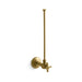 KOHLER K-7637 3/8" NPT angle supply with stop and annealed vertical tube, vibrant brushed moderne brass