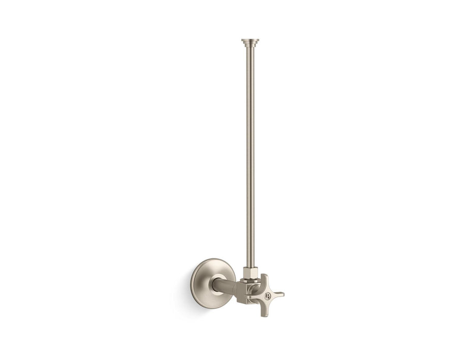 KOHLER K-7637 3/8" NPT angle supply with stop and annealed vertical tube, vibrant brushed nickel