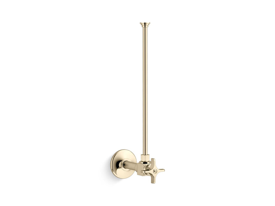 KOHLER K-7637 3/8" NPT angle supply with stop and annealed vertical tube, vibrant french gold