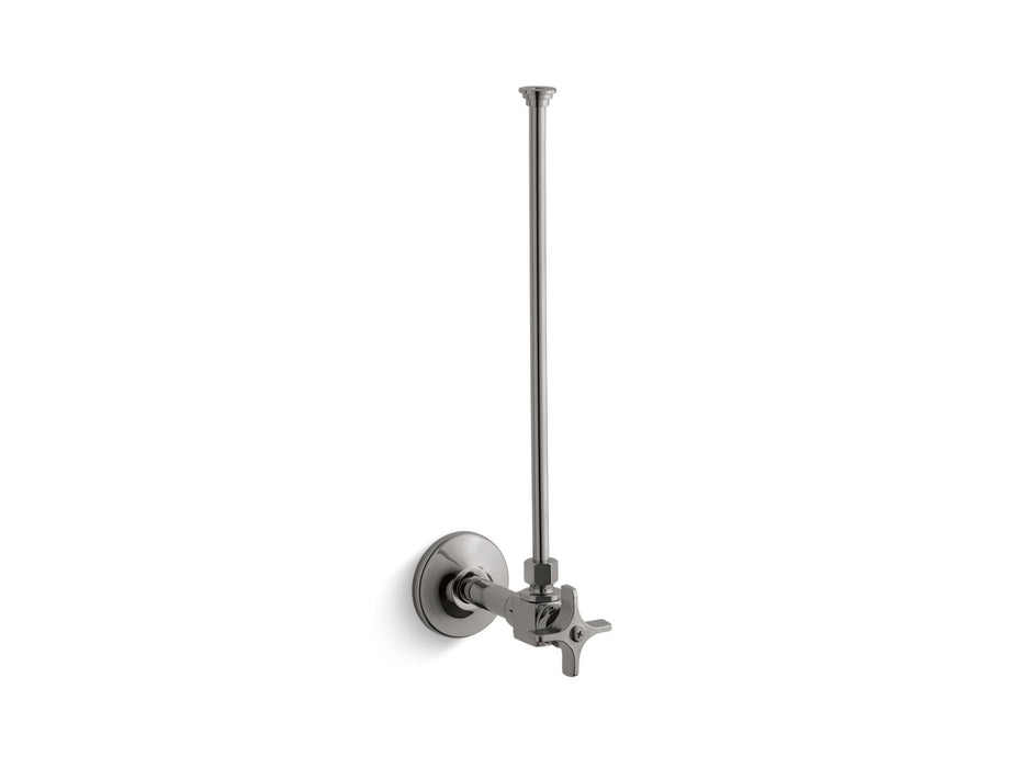 KOHLER K-7637 3/8" NPT angle supply with stop and annealed vertical tube, vibrant titanium