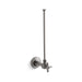KOHLER K-7637 3/8" NPT angle supply with stop and annealed vertical tube, vibrant titanium
