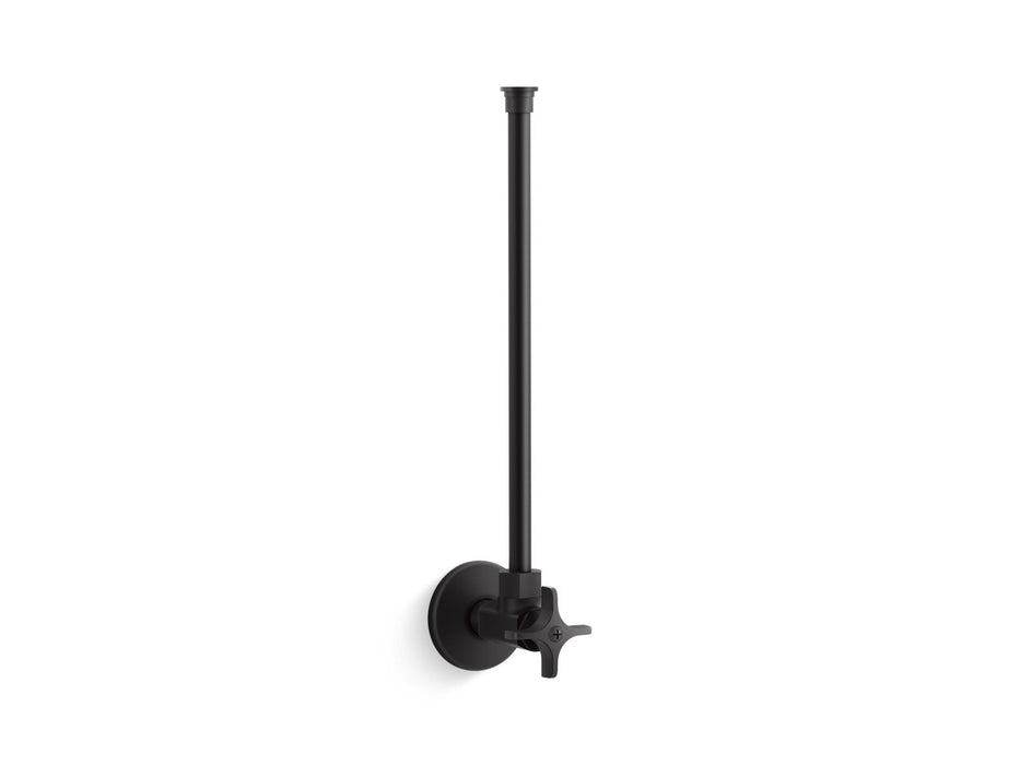 KOHLER K-7638 1/2" NPT angle supply with stop with cross handle and annealed vertical tube, matte black