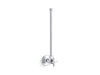 KOHLER K-7638 1/2" NPT angle supply with stop with cross handle and annealed vertical tube, polished chrome