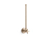 KOHLER K-7638 1/2" NPT angle supply with stop with cross handle and annealed vertical tube, vibrant brushed bronze